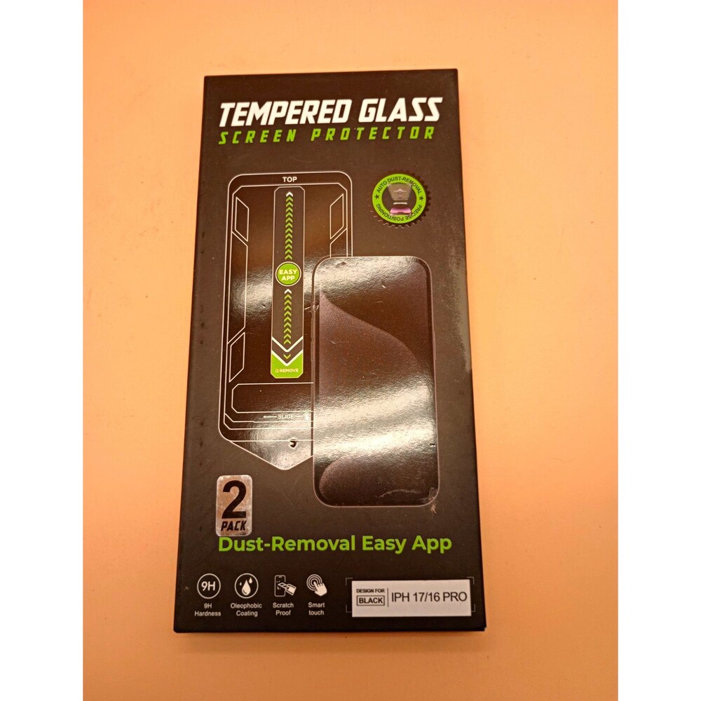 COMPATEXX EasyApp 2-Pack 9H Tempered Glass Screen Protector iPhone 17/16 Pro